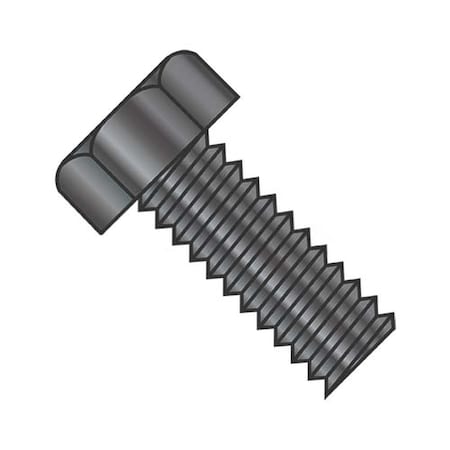 Usa Industrials #10-24 x 1 1/4 in External Hex Flange Hex Machine Screw, Black Oxide Steel BULK-SCRW-6403